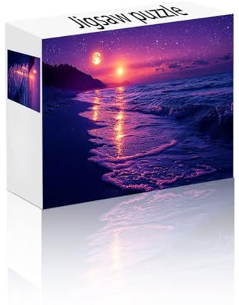 Puzzle Erwachsene 1000 Teile Sonnenuntergang, Strand Puzzle Lernspiel Herausforderung Schwierigkeit, Vielfältig Bunt Puzzlespiele, Freizeitaktivität Lustige Geschenke für Erwachsene ab 14 Jahren F-5