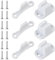 Lot de 3 butoirs de porte pour camping-car, blanc, en plastique, pour caravanes, camping-cars ou bateaux, butées de porte, montage à l'extérieur, avec 12 vis, accessoires de camping