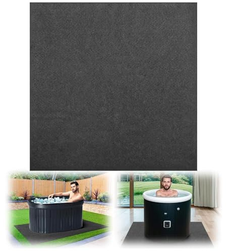 TOOSOAR Bodenschutzmatte Pool,Poolmatten Schutzboden,200cm Poolunterlage,für Outdoor Whirlpools(Quadratisch)