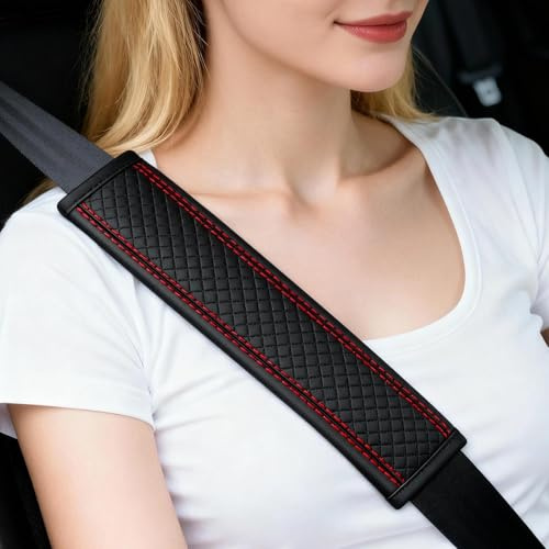 GZLFH Gurtpolster Auto Set - Komfortabel Autogurt Polster 2 Stk | 23 CM Auto-Sicherheitsgurtbezüge mit Sicherheitsgurt Einsteller für SUV, Auto Sitzgurt Schulterpolster