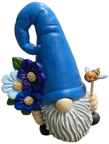 Generisch Gartenzwerg Figur aus Kunstharz Farbechte Gartenzwerg Statue Wetterfeste Garten Dekoration für Innen und Außen Bunte Zwergenfigur für Garten Terrasse und Wohnzimmer