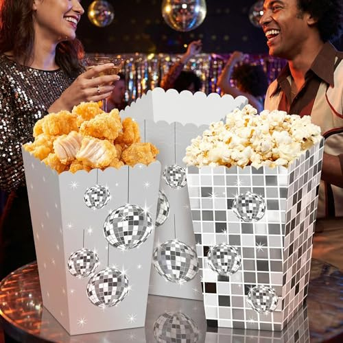 Stück Disco Kugel Partygeschenktüten Silber Leckereien Geschenkboxen 70er | 12 Stück Disco Kugel Partygeschenktüten Silber Leckereien Geschenkboxen 70er Jahre Partyzubehör für Hochzeit