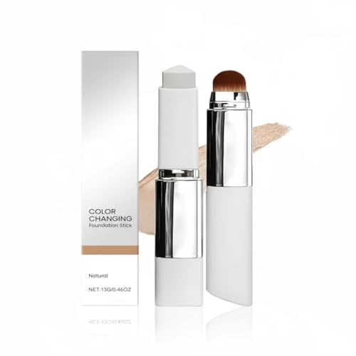 Color Changing Foundation Stick, 2026 Neu 2-in-1 Farbwechselnder Foundation Stick, Facelove Veränderbares Foundation-duo mit lsf 15, Anti-Aging Pflege für reife Haut ab 40(02# Natural)