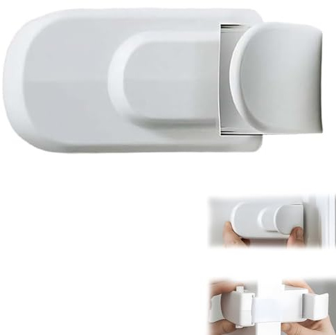 Snap On Door Locks for Kids Can't Reach or Defeat, Child Proof Door Locks No Drill No Adhesive Baby Proof Door Latches,Pet Proof Door Stopper for Toddlers Cats & Dogs, Fits 1-3/8 Thick Doors (1PC)