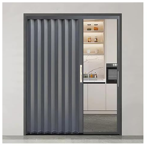 porta a soffietto da interno Porta Pieghevole Salvaspazio In Alluminio, Porta Divisoria Scorrevole A Soffietto per Piccoli Bagni, Armadi, Camper, Impermeabile(150x210cm (59.1x82.7in))