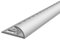 Viertelkreis Abschlussprofil Aspro, 8mm, Weiß L0, 2,5m
