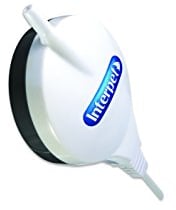 Interpet Aquamini Silent Air Pump, Sucker Attachment, Slim, Powerful Oxygen for Small Nano Aquarium Fish Tanks up to 25 Litre, White, Black