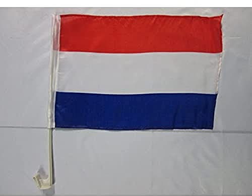 AZ FLAG - Autofahne Niederlande - 45x30 cm - Holländische Autoflagge 30 x 45 Cm - Auto Flaggen