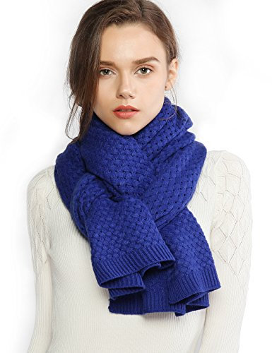 RIIQIICHY Strickschal Damen – Kuscheliger Winterschal, Schal Blau Damen, Weicher Damenschal für Winter