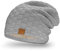 Mikos * Damen Frauen Herren Mütze Winter Strickmütze Wintermütze Gefütterte Beanie Unisex (654) (Grau)