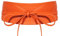 malito – Damen Taillengürtel aus 100% weichem Echtleder – Onesize Bindegürtel mit verstellbarem Taillenband – breiter Wickelgürtel mit Schleife – Hüftgürtel G100 (Orange)