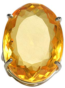 Gelber Citrin-Silberring, ca. 60-70 Ct, oval geschnittener Citrinring, 925er Sterling-Silberring-Man-Ring, Citrin-Frauenring, Citrinring für Geschenk