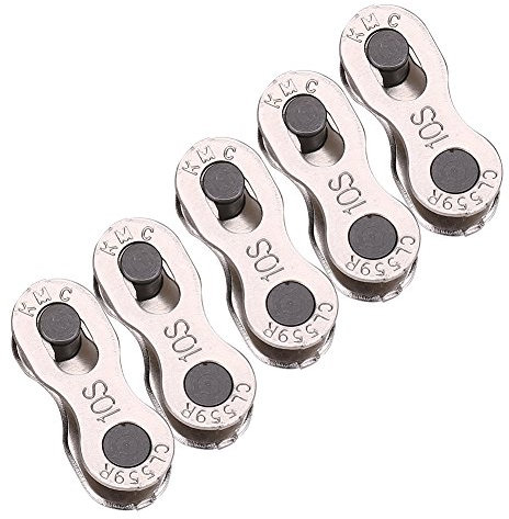 5 Pairs Bicycle Missing Chain Link, Reusable Silver Steel Bike Chain Link, Master Link Magnetic Link Chain Quick Release heavy duty for 8/9/10 speed (10 speed)