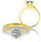 JC Trauringe Verlobungsring 585 Gold Solitär Gelbgold mit Swarovski VJC08 (48 (15.3))