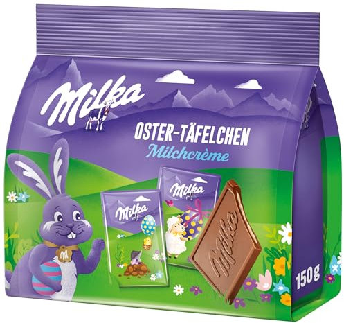 Milka Oster-Täfelchen Milchcréme 1 x 150g I Osterschokolade Einzelpackung I Ostergeschenk Schokolade I Süßigkeiten zu Ostern aus 100% Alpenmilch Schokolade