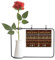Beauty Gift Afrika Primitive Aborigine-Stil Tribal Künstliche Rose Blume hängende Vasen Dekoration Flasche