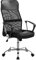 Yaheetech Bürostuhl, ergonomischer Schreibtischstuhl, Drehstuhl mit gepolsterter Sitz, höhenverstellbar Computerstuhl, Hohe Netzrückenlehne, bis 135 kg belastbar, Große Sitzfläche Schwarz