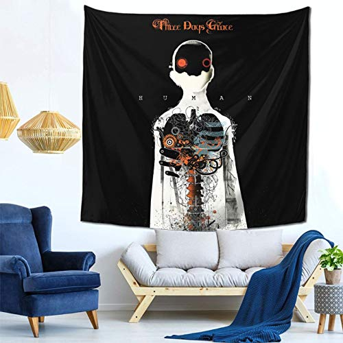 Three Days Grace Menschlicher Wandteppich, Wandbehang, Dekoration für Schlafzimmer, Wohnzimmer, Schlafsaal, Wohnung, 140 x 150 cm