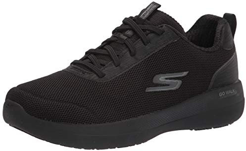 Skechers Women's Sneaker, Black Textile Trim, 6 UK