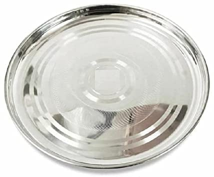 TRTO 50cm Circular Serving Tray Round Patterned Flat Serving Tray Wedding Birthday