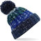 Beechfield B486 Corkscrew Pom Pom Beanie - Alpine Blues