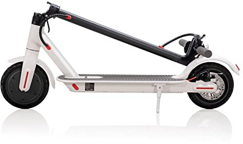 LuvTour Elektroroller mit Appanbindung inkl & LED Display, Faltbarer Electric Scooter Luftfahrtaluminium E-Scooter 7,5 Ah Li-Ion Akku | bis zu 25km Reichweite, 110kg Belastung(Weiß)