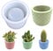 Garden Planter Resin Moulds Silicone Cement Flower Pot Epoxy Resin Moulds, Fish Scale Leaf Pattern Succulent Plant Silicone Moulds for Resin, Silicone Vase Moulds for Soap Bottle (Fish Scale Pattern)