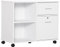 Vinsetto Armario para Impresora Mueble Auxiliar de Oficina con Ruedas con 2 Estantes 2 Cajones y 2 Frenos Carga 30 kg para Salón Cocina Estudio 80x40x66,5 cm Blanco