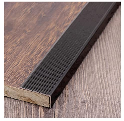 übergangsprofi Schwarz Treppenkante Kantenverkleidung, L-Form Rutschfest Trittkantenschutz Reduzierstück, Aluminium Fußbodenverkleidung Übergangsleiste ( Color : Wide 7cm/2.75in , Size : Length 150cm