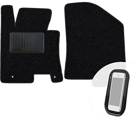 moto-MOLTICO Vorne Fußmatten Auto Velours Autoteppiche Schwarz Automatten Set 2-teilig passend für Kia Ceed II Hyundai i30 II 2012-2017