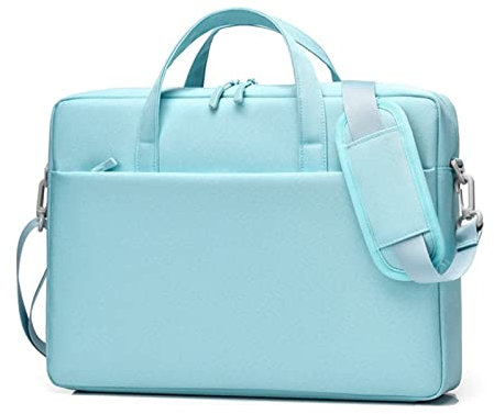 Sacoche pour Ordinateur Portable 15.6 Pouces Sac à bandoulière Sac à main Imperméable Housse de Protection Ordinateur Portable bleu ciel