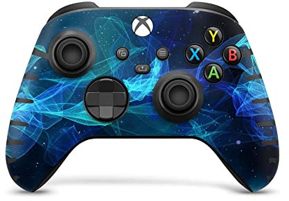 Skins4u Gamepad Wrap Aufkleber kompatibel mit Xbox Series S X Controller Design Schutz Folie Faceplate Cover Vinyl Skins Star Spiral