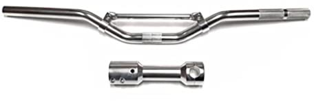Downhill Lenker + Aufnahme in Alu/Silber passend für Yamaha Aerox, MBK Nitro 50/100 – Sportliches Zubehör für verbesserte Fahrperformance