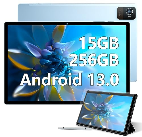 OUKITEL Tablet 10.5 pulgadas FHD OKT3 Tablet Android 13 Tablet PC 15GB+256GB ROM(2TB TF) 4G LTE+5G WiFi,Octa-Core,Batería 8250mAh,1920*1200 FHD,Cámara 16MP+8MP,Face ID,Dual SIM/GPS/ BT5.0/OTG/Type-C