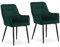 CLIPOP Esszimmerstuhl 2 Stück mit Armlehne Küchenstuhl Polsterstuhl Wohnzimmerstuhl Sessel Sitzfläche aus Samt Loungesessel 2er Set für Esszimmer,Arbeitszimmer,Wohnzimmer,Schlafzimmer,Grün
