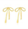 Rajputana Schleifen Ohrringe Gold für Damen, Gold Bow Earrings for Women Girls, Golden Schleife Ohrstecker Ribbon Stud Earrings Tassel Earrings for Wedding Statement Trendy Jewelry