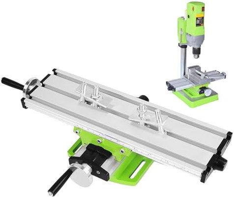 Table de travail multifonction, table coulissante pour perceuse à colonne, établi de table coulissante pour perçage composé, double rail de guidage, multifonctionnel, haute précision pour fraiseuses