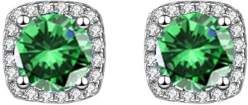 Ohrringe Silber Damen, Quadrat Cubic Zirconia Ohrringe Studs Für Frauen Silber Ohrringe Lichtpunkt Hypoallergene Ohrringe Damen Ohrringe Silber Für Mädchen Und Männer