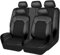 ELLIAT 9 Stück Autositzbezüge Kompletter Satz für Jeep Wrangler Jk Renegade Compass Cherokee Grand Cherokee,Autositzbezüge Set Für 5 Sitzer-Schwarz