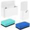 JSMTKJ 2 Pièces Porte-stylos Magnétiques Porte-marqueurs Pot Crayon Aimanté Organisateur Accessoires pour Tableau Blanc avec 2 Éponges pour Tableau Blanc Magnétique Maison Bureau