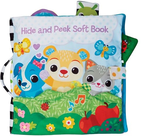 VTech Baby Hide and Peek Soft Book, Sensory Book with 6 Tactile Pages, Melodies and Songs and Detachable Bear, Interactive Toy, Gift for Babies 3, 6, 12, 18 Months Plus, English Version