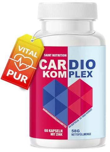 Saint Nutrition® Cardio Komplex Original Kapseln für Männer und Frauen | mit Premium Qualität fürs Herz, 60 Kapseln - 30 Tage Vorrat