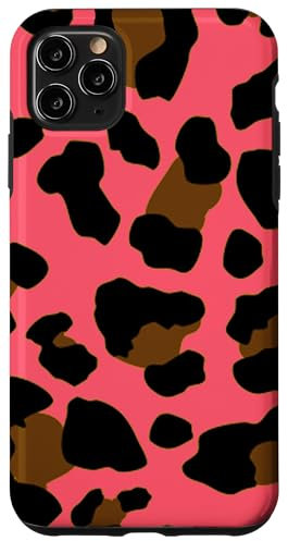 iPhone 11 Pro Max Leopard Print Stylish Cheetah Summer Pattern Cool Coral PInk Case