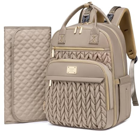 Tealari Stilvolle Baby-Wickeltasche, Reise-Wickeltasche, Rucksack, Khaki, Large