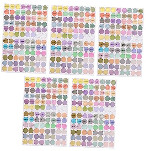 LALAFINA 15stücke Runde Etiketten Für Flaschen Selbstklebende Aufkleber Für Ätherische Öle Farbcodierte Dekoration Für Einfache Identifikation Hochwertige Haftung Für Glasflaschen