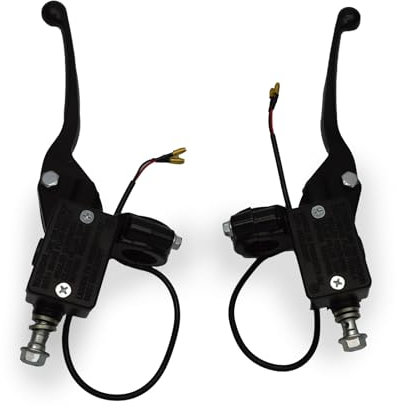 Bomba de Palanca Hidráulica con Cilindro Maestro de Freno de Motocicleta, 1 Par de Palanca de Cilindro Maestro de Embrague de Freno de 22 mm, Negra para Scooter Gy6 50cc 110cc 125cc 150cc 250cc