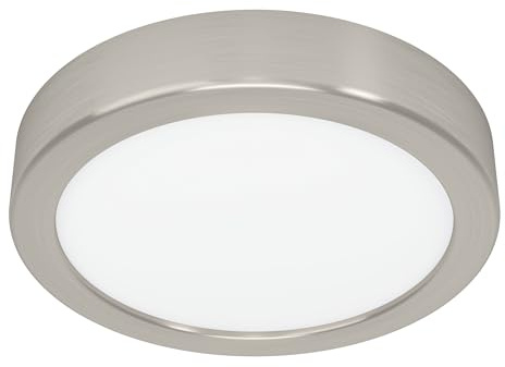 EGLO LED Deckenleuchte Fueva 6, runde Deckenlampe | Aufbaulampe aus Metall in Silber und Kunststoff Weiß, Deckenbeleuchtung warmweiß-kaltweiß, ⌀ 16,5 cm