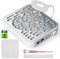 Limegirl Nail Dust Collector for Acrylic Nail, with 2*Reusable Nail Filter, Nail file and Cleaning Brush, Powerful Nail Dust Extractor with Upgraded Dust Collector Nail Tech for Nail Polishing (White)
