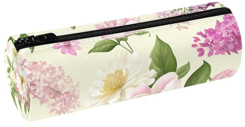 EJFICAHG Stiftetasche Flieder Pfingstrose Und Lagerblumen Blüte Federmäppchen Schreibwarenetui Stifteetui Kosmetiktasche Kosmetiktasche Kosmetiktasche