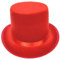 Itkcozcg Mode-Accessoires, Rollkrempe, hoher Zylinder für Erwachsene, Bowler-Hut, Zaubererhut, Halloween, Party, Cosplay, Kostüm, Bühnenshow, Kopfbedeckung, rot, Size reference picture